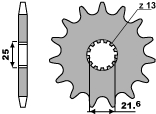 PBR řetězové kolo přední 429 16 18NC (řetěz 532) (MADE IN ITALY)